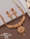 69 MH Gold Plated Matte Mina Colour Hasadi Set Wholesale Price In Surat
